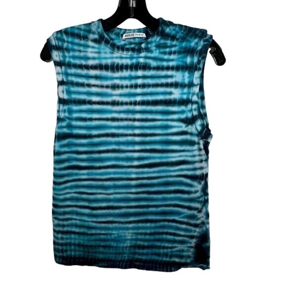 AGOLDE Futura Blue tie-dyed Musclee Tee  - Size S - Picture 2 of 6